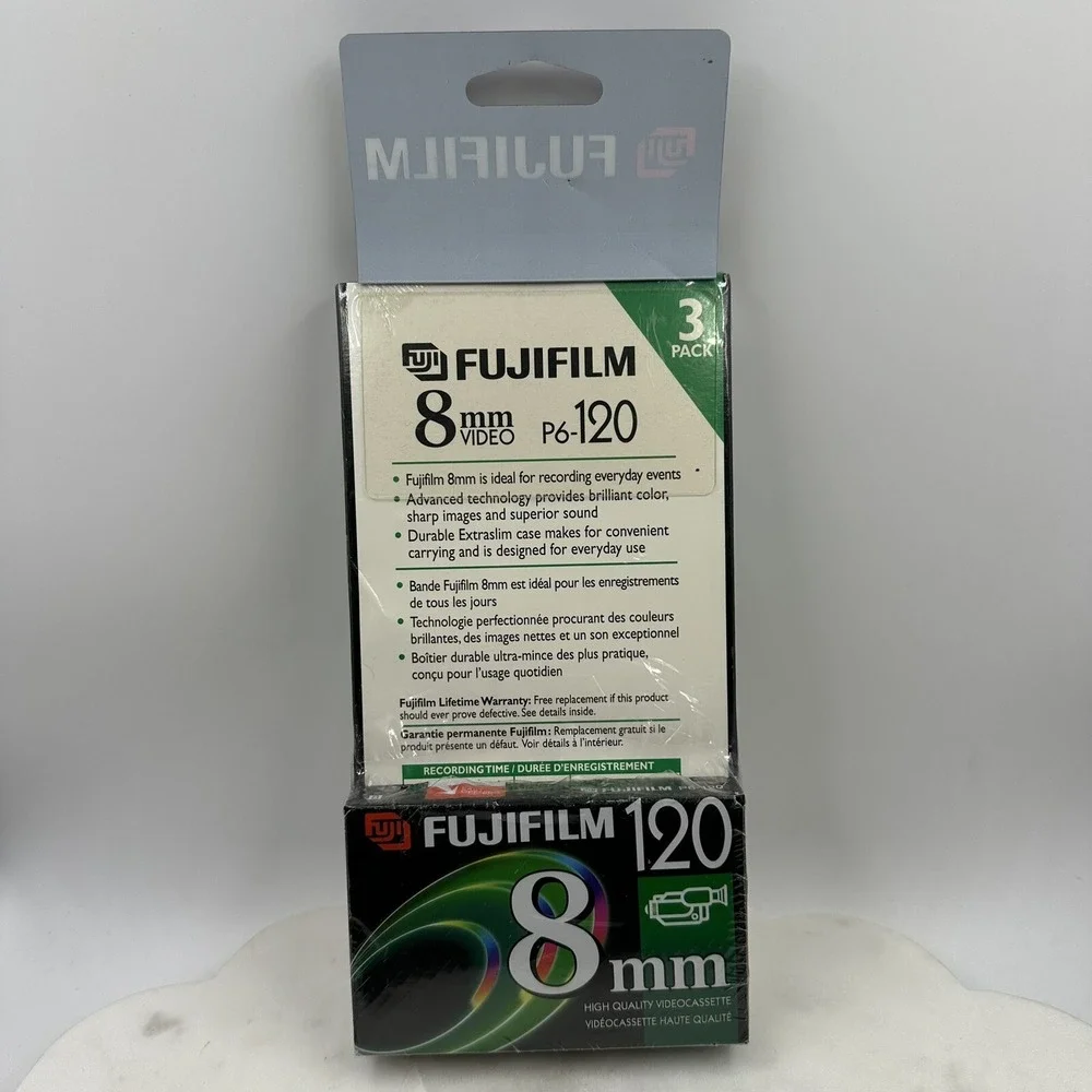 NISP 4-pack Fujifilm 8mm Video 120 minute P6-120 High Quality VideoCassette